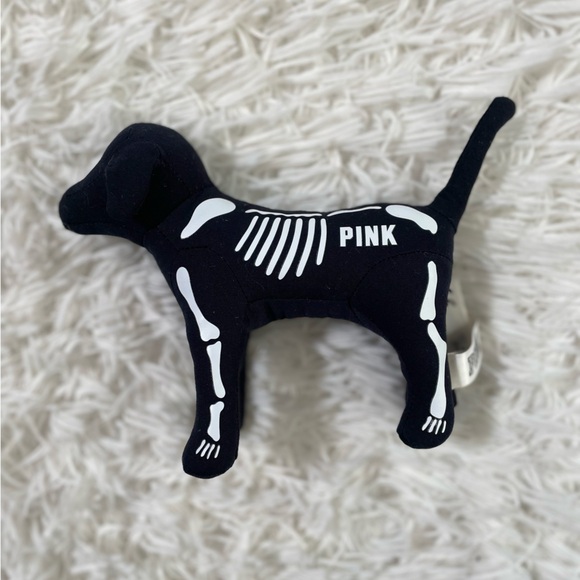 Victoria's Secret PINK Y2K Mini Dog Halloween Skeleton Limited Edition Black VS - Picture 3 of 8
